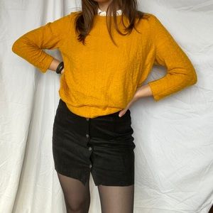 Mustard yellow relaxed gap sweater XL
